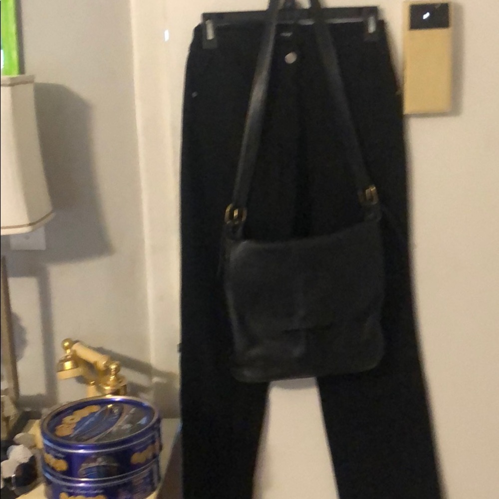 Vintage Black Coach Messenger handbag